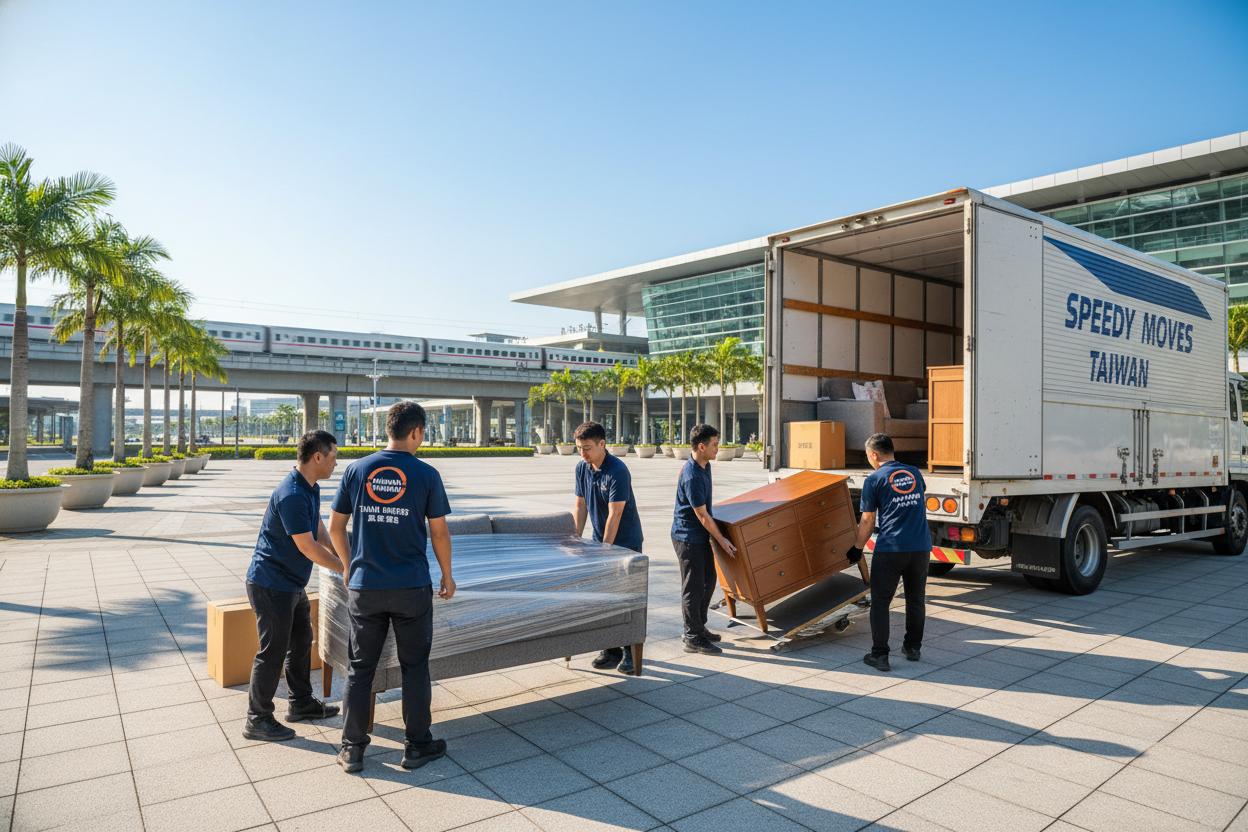 9458專業搬家團隊在高鐵站周邊執行搬家服務
